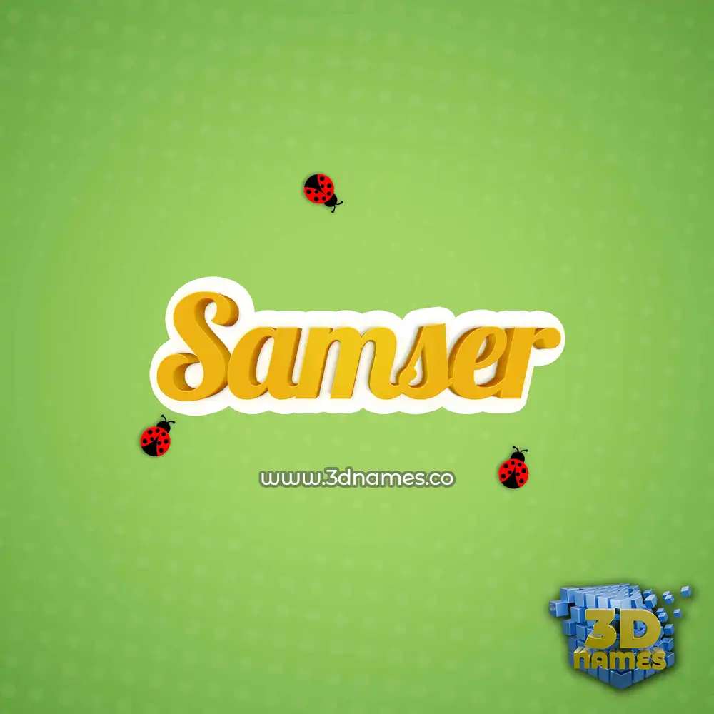 samser in Ladybugs style - 3D name wallpaper