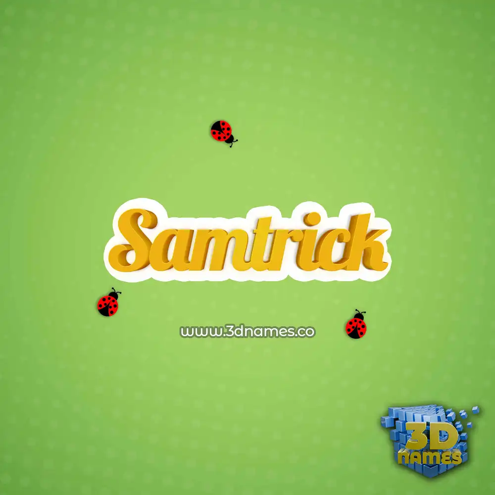 samtrick in Ladybugs style - 3D name wallpaper