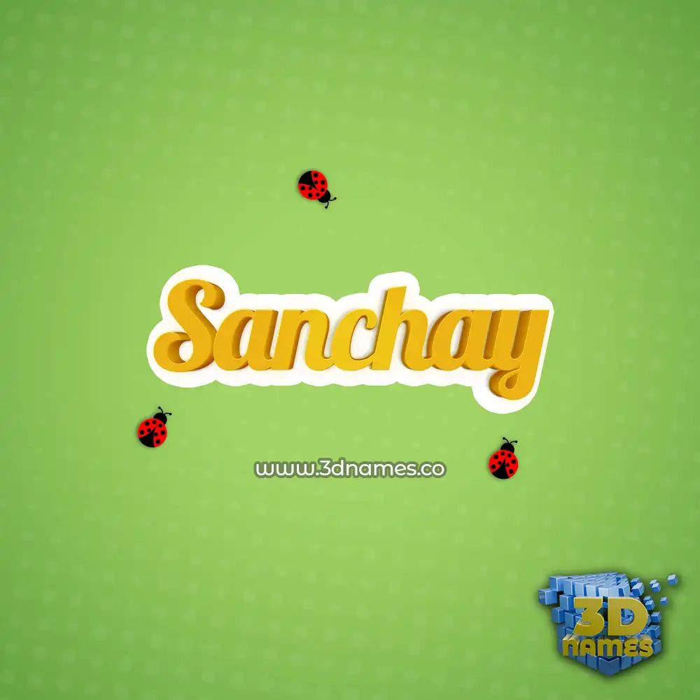 sanchay in Ladybugs style - 3D name wallpaper