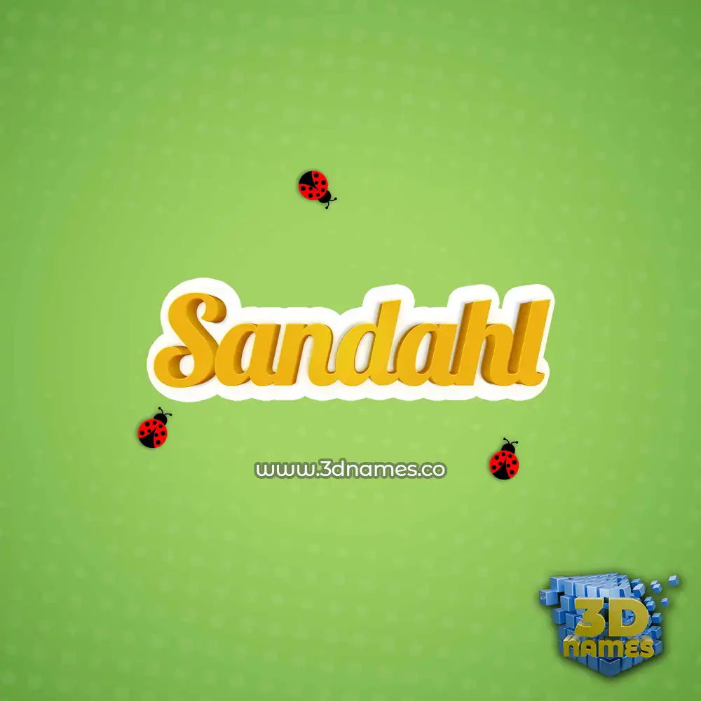 sandahl in Ladybugs style - 3D name wallpaper