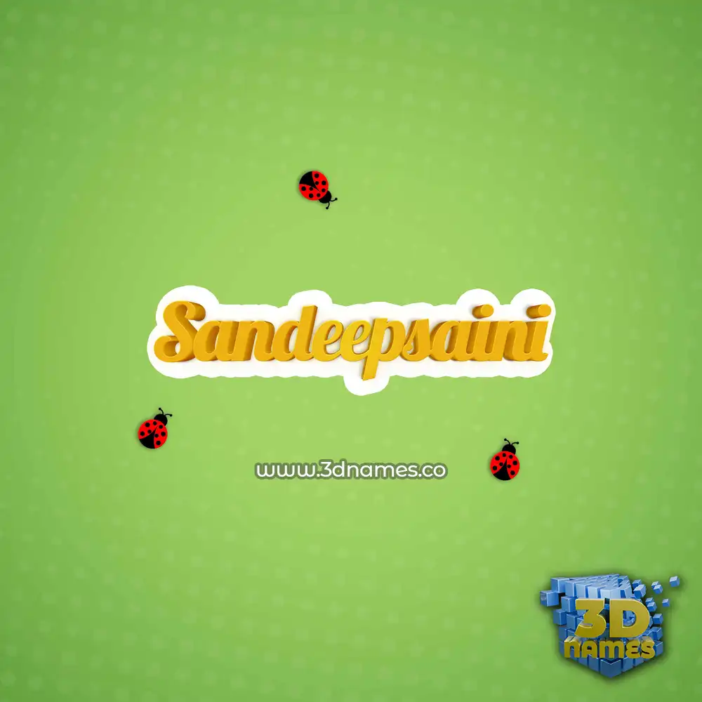 sandeepsaini in Ladybugs style - 3D name wallpaper
