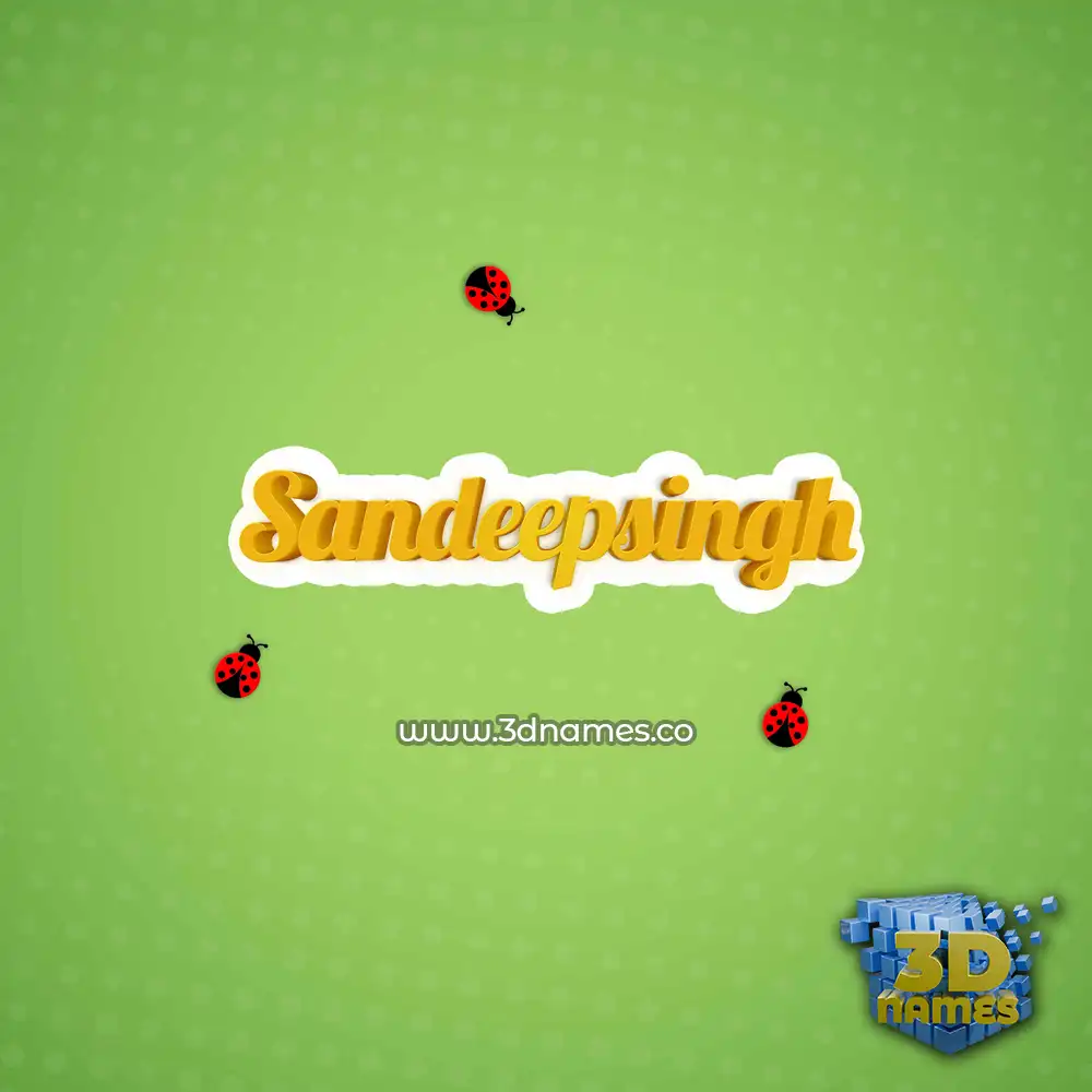 sandeepsingh in Ladybugs style - 3D name wallpaper