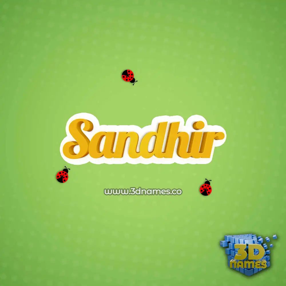 sandhir in Ladybugs style - 3D name wallpaper