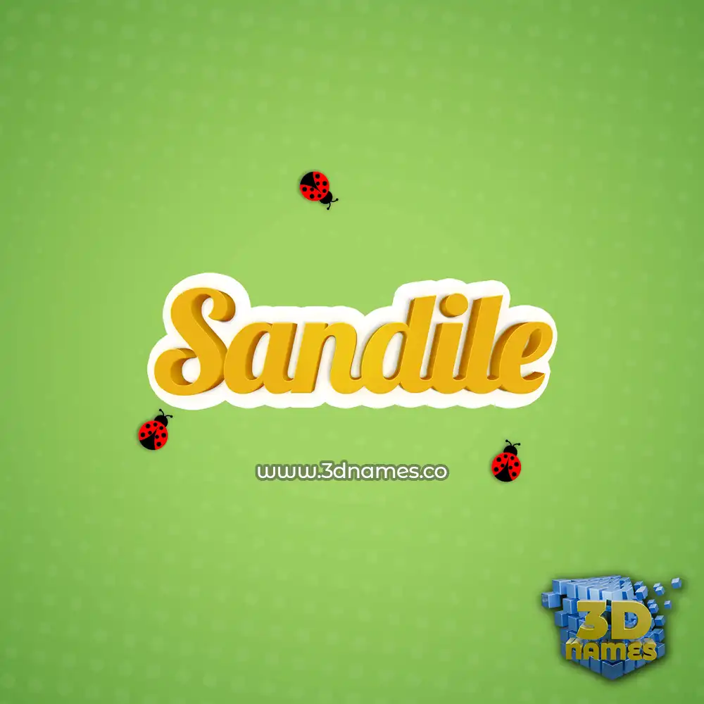 sandile in Ladybugs style - 3D name wallpaper