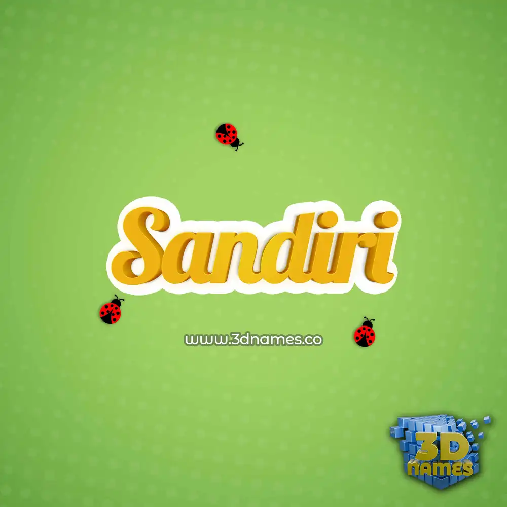 sandiri in Ladybugs style - 3D name wallpaper