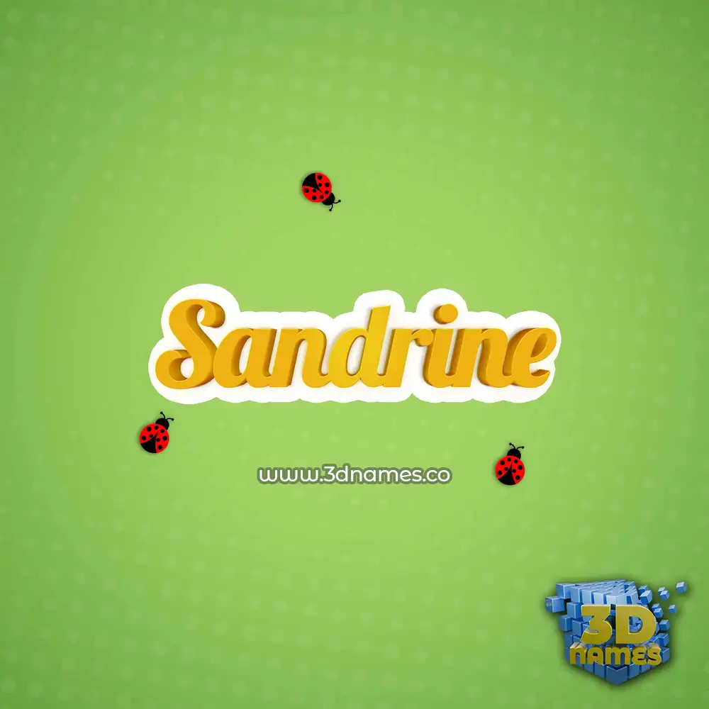 sandrine in Ladybugs style - 3D name wallpaper