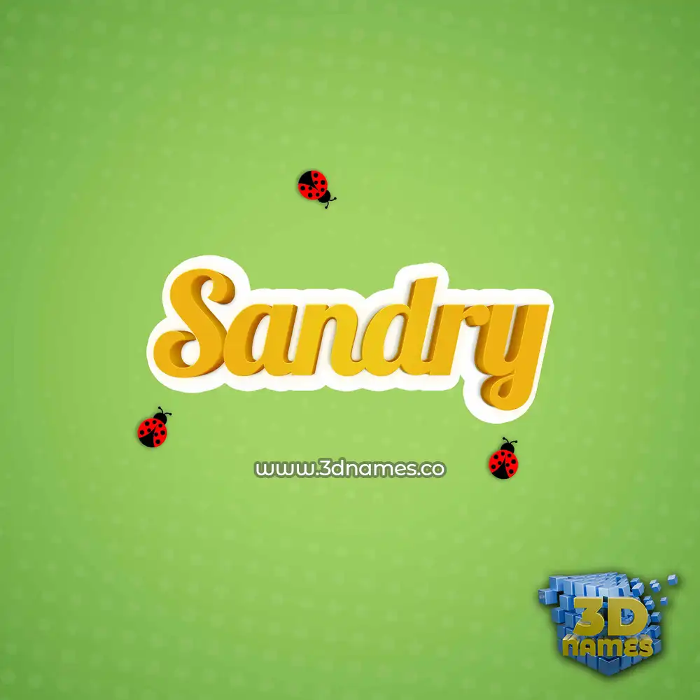 sandry in Ladybugs style - 3D name wallpaper