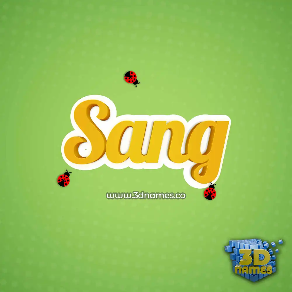sang in Ladybugs style - 3D name wallpaper