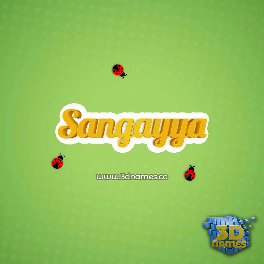 sangayya in Ladybugs style - 3D name wallpaper