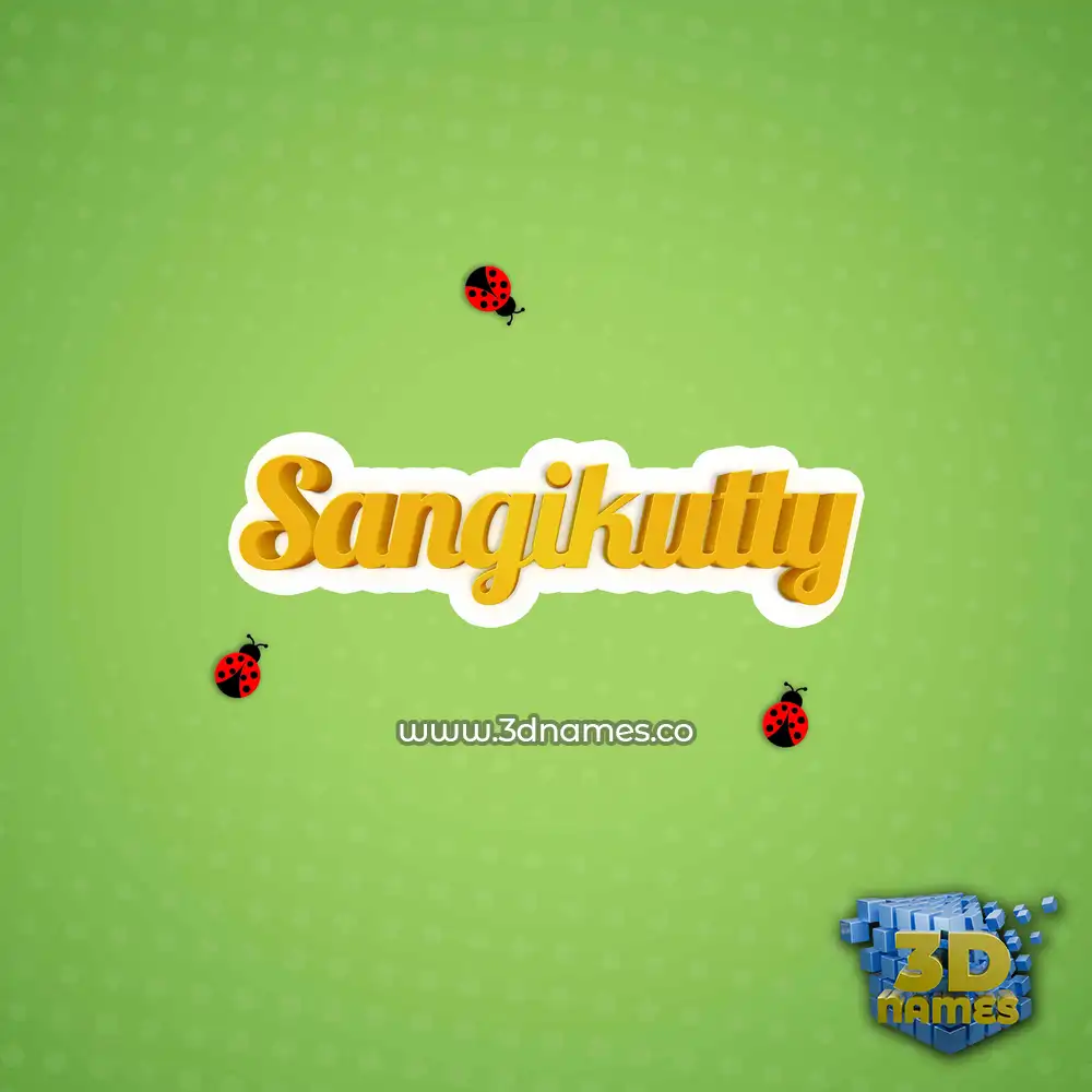 sangikutty in Ladybugs style - 3D name wallpaper