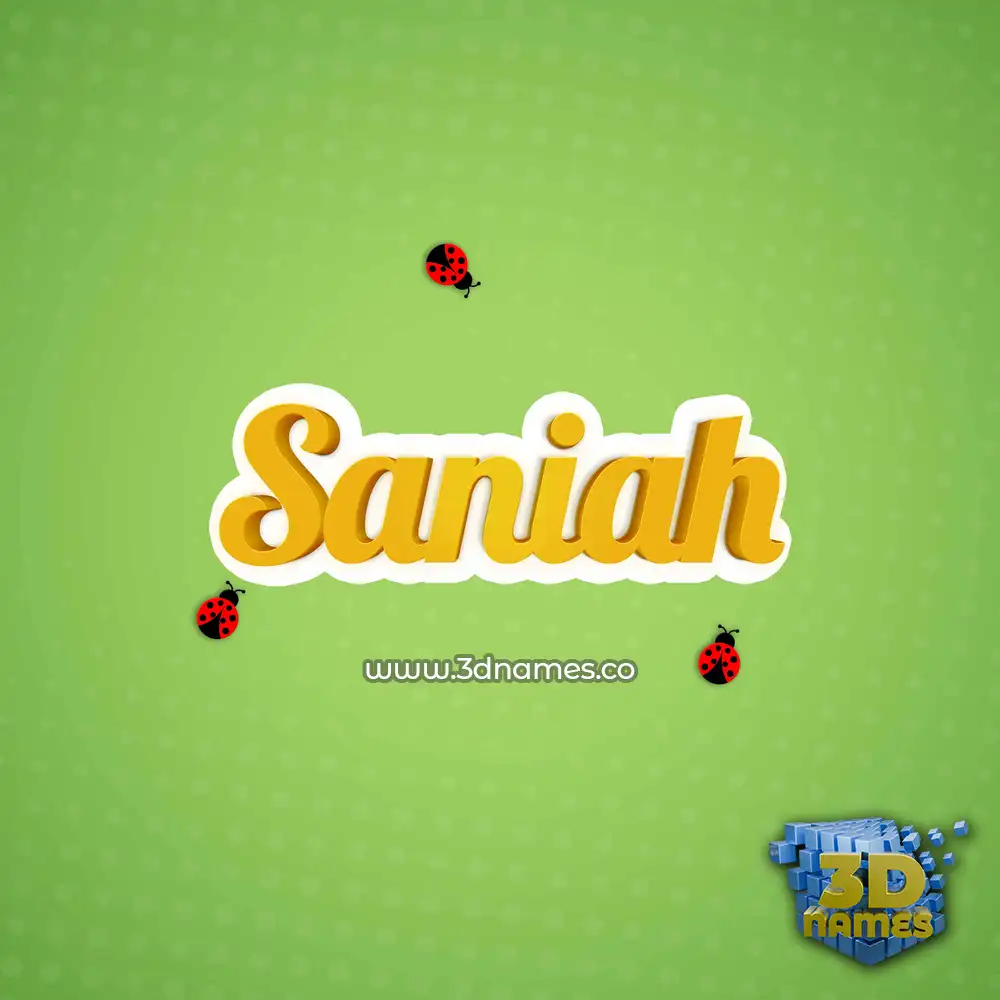 saniah in Ladybugs style - 3D name wallpaper