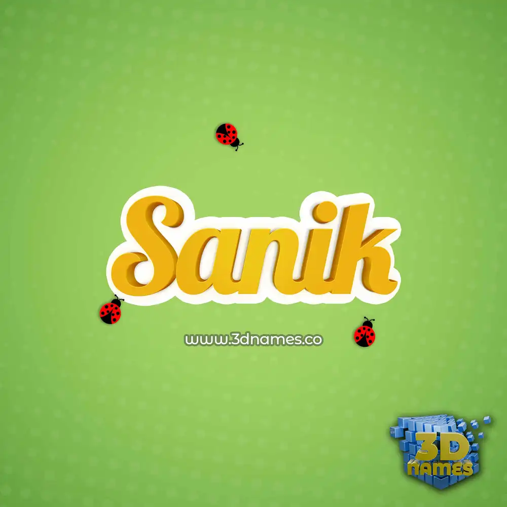 sanik in Ladybugs style - 3D name wallpaper