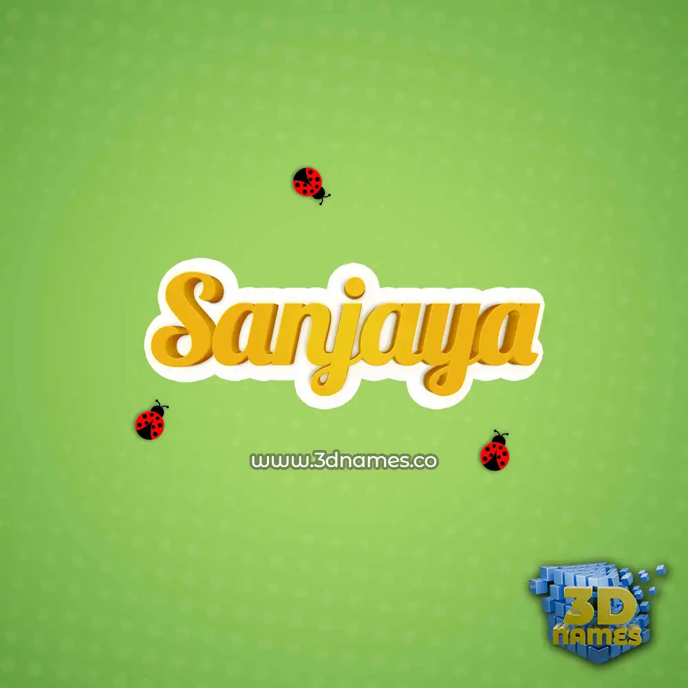 sanjaya in Ladybugs style - 3D name wallpaper
