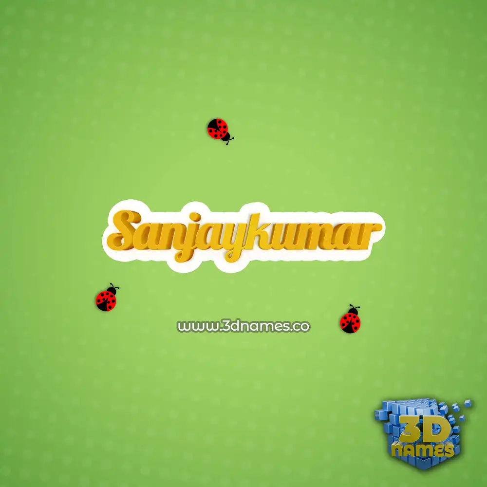 sanjaykumar in Ladybugs style - 3D name wallpaper