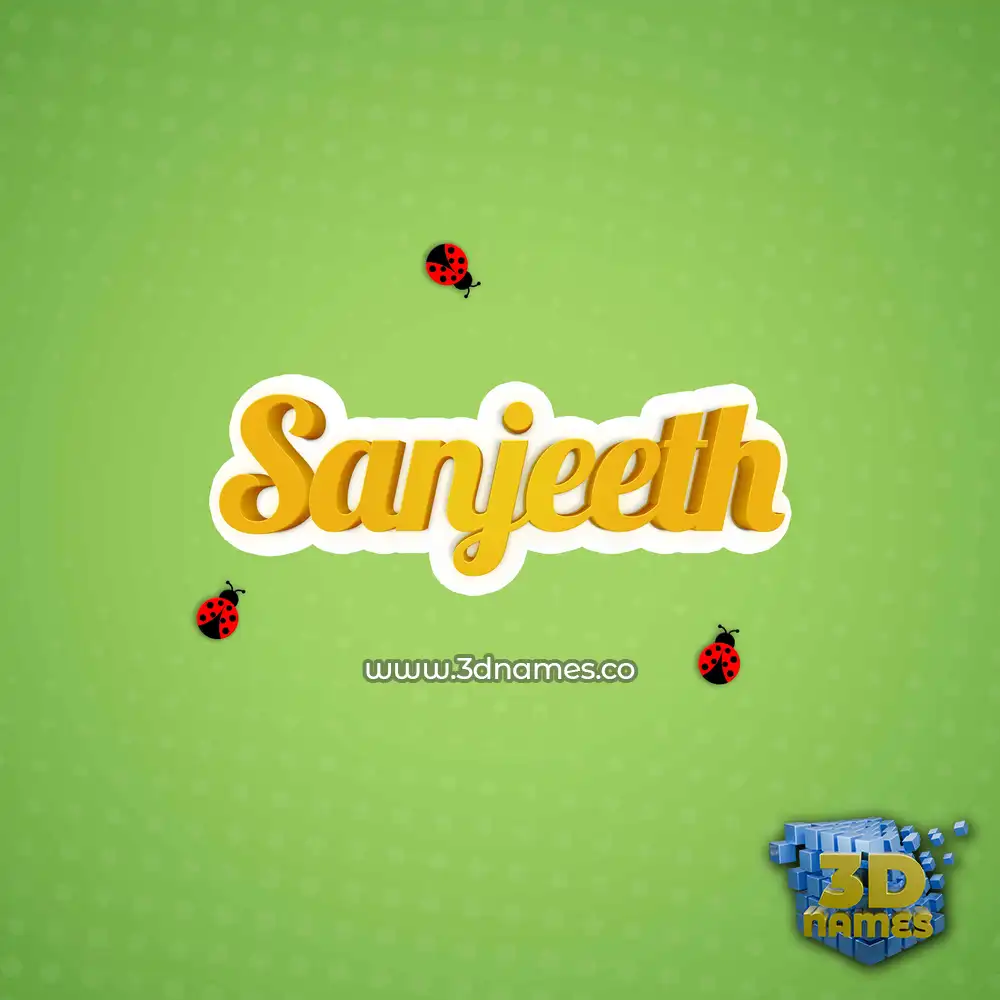 sanjeeth in Ladybugs style - 3D name wallpaper