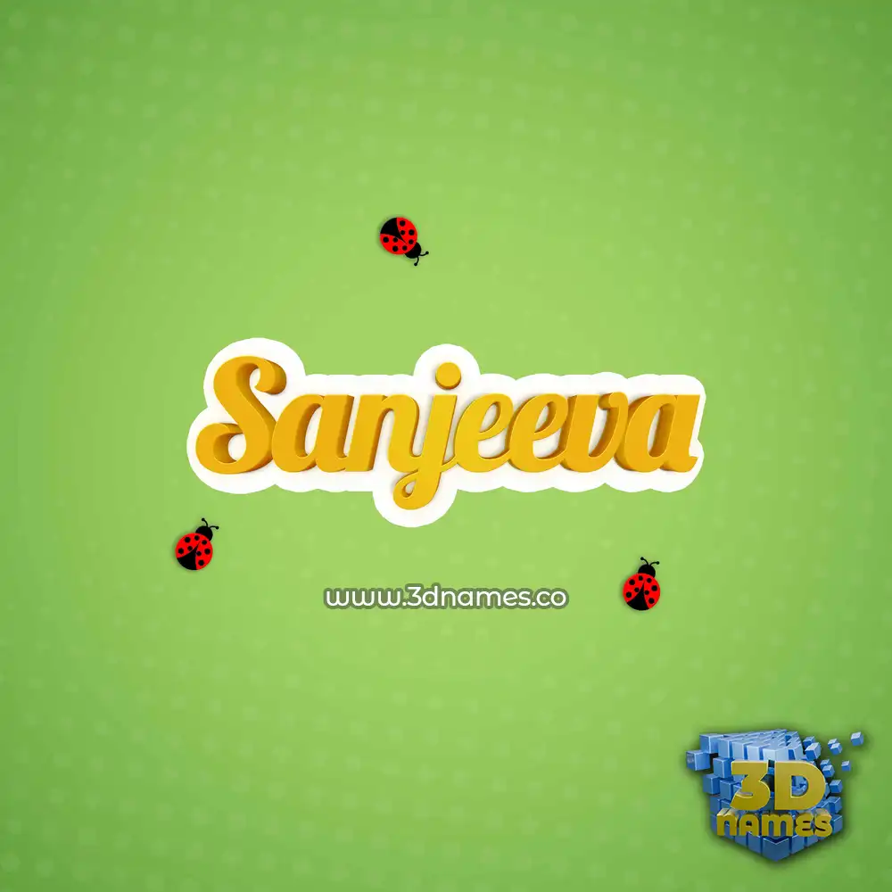 sanjeeva in Ladybugs style - 3D name wallpaper