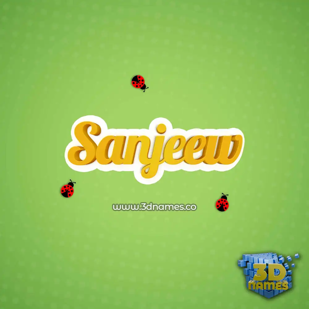 sanjeew in Ladybugs style - 3D name wallpaper
