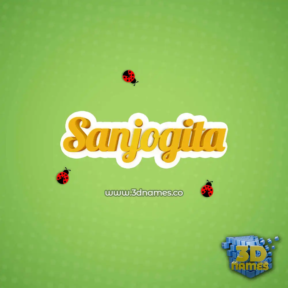 sanjogita in Ladybugs style - 3D name wallpaper