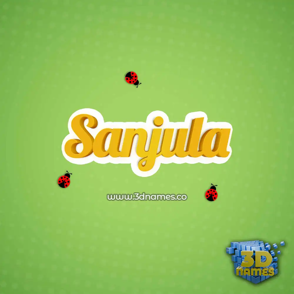 sanjula in Ladybugs style - 3D name wallpaper