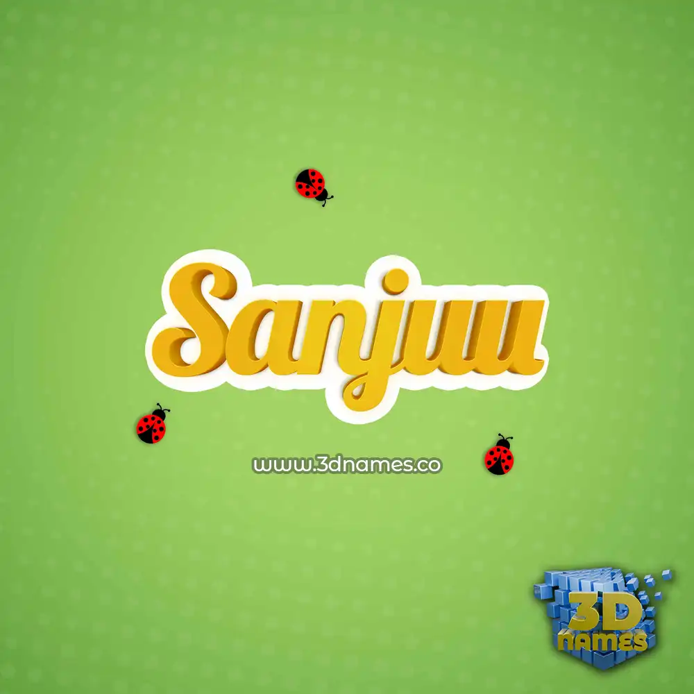 sanjuu in Ladybugs style - 3D name wallpaper
