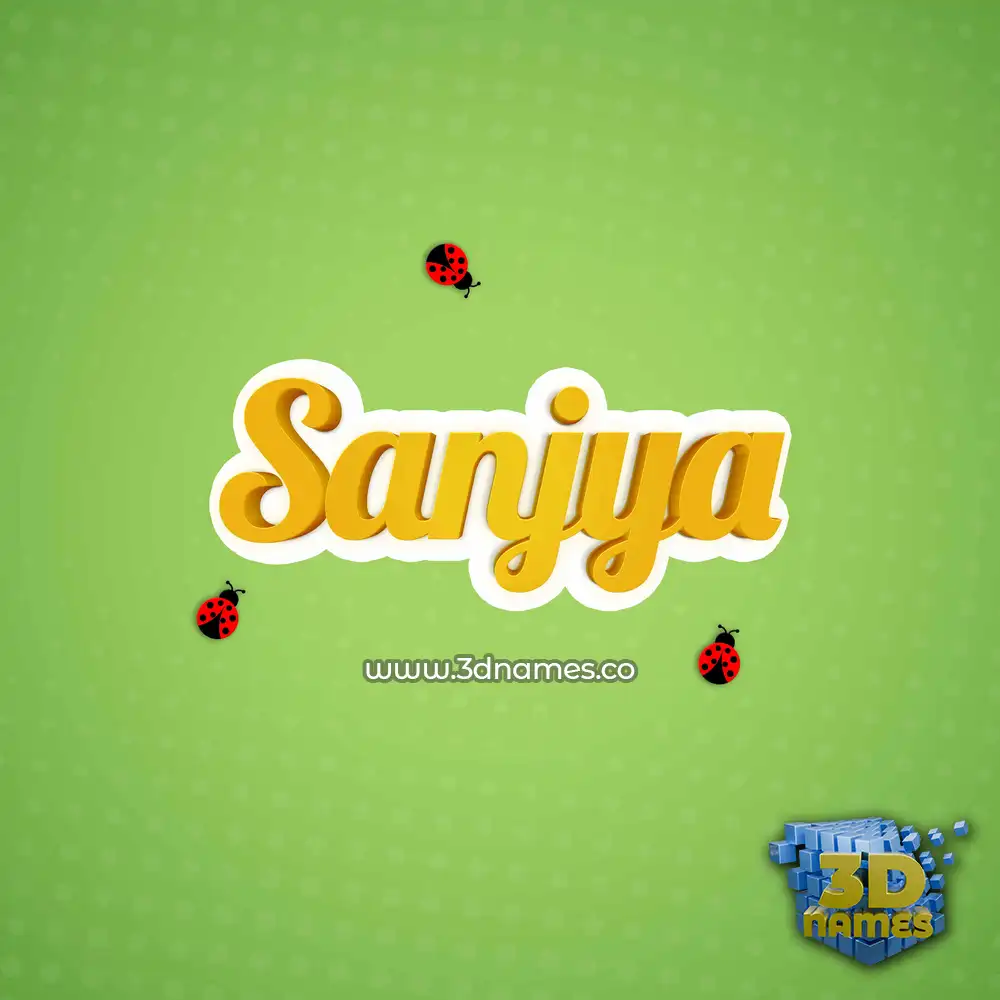 sanjya in Ladybugs style - 3D name wallpaper