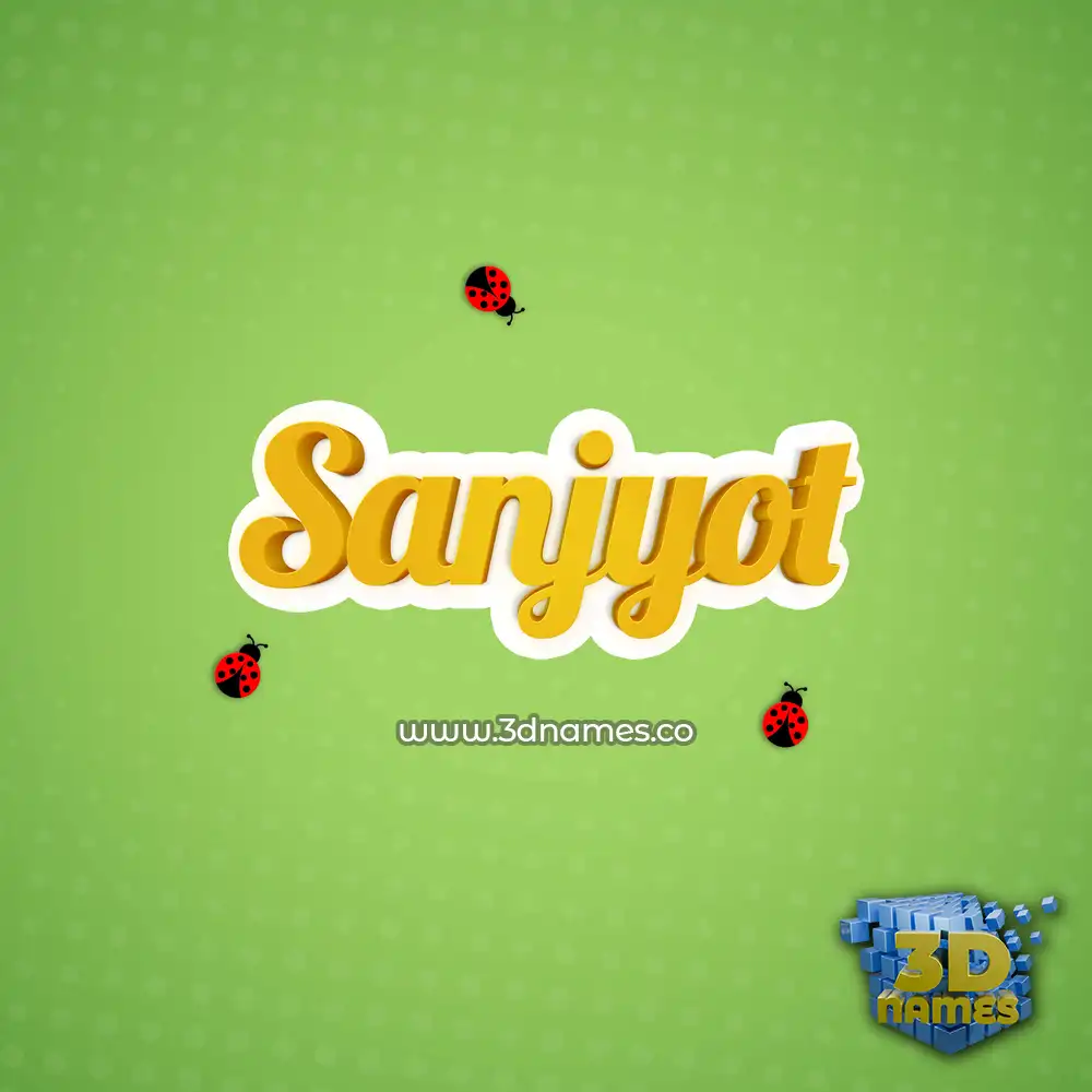 sanjyot in Ladybugs style - 3D name wallpaper