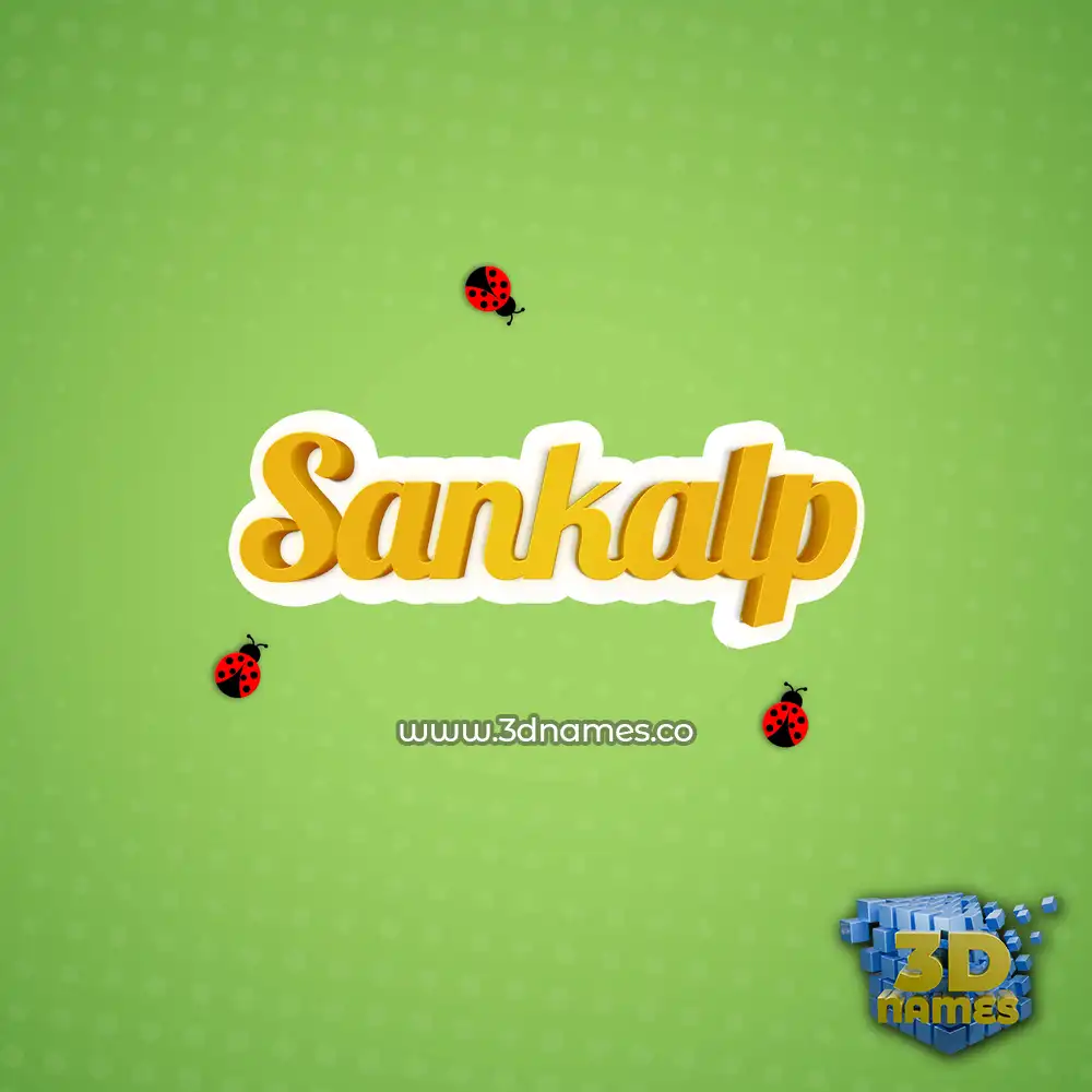 sankalp in Ladybugs style - 3D name wallpaper