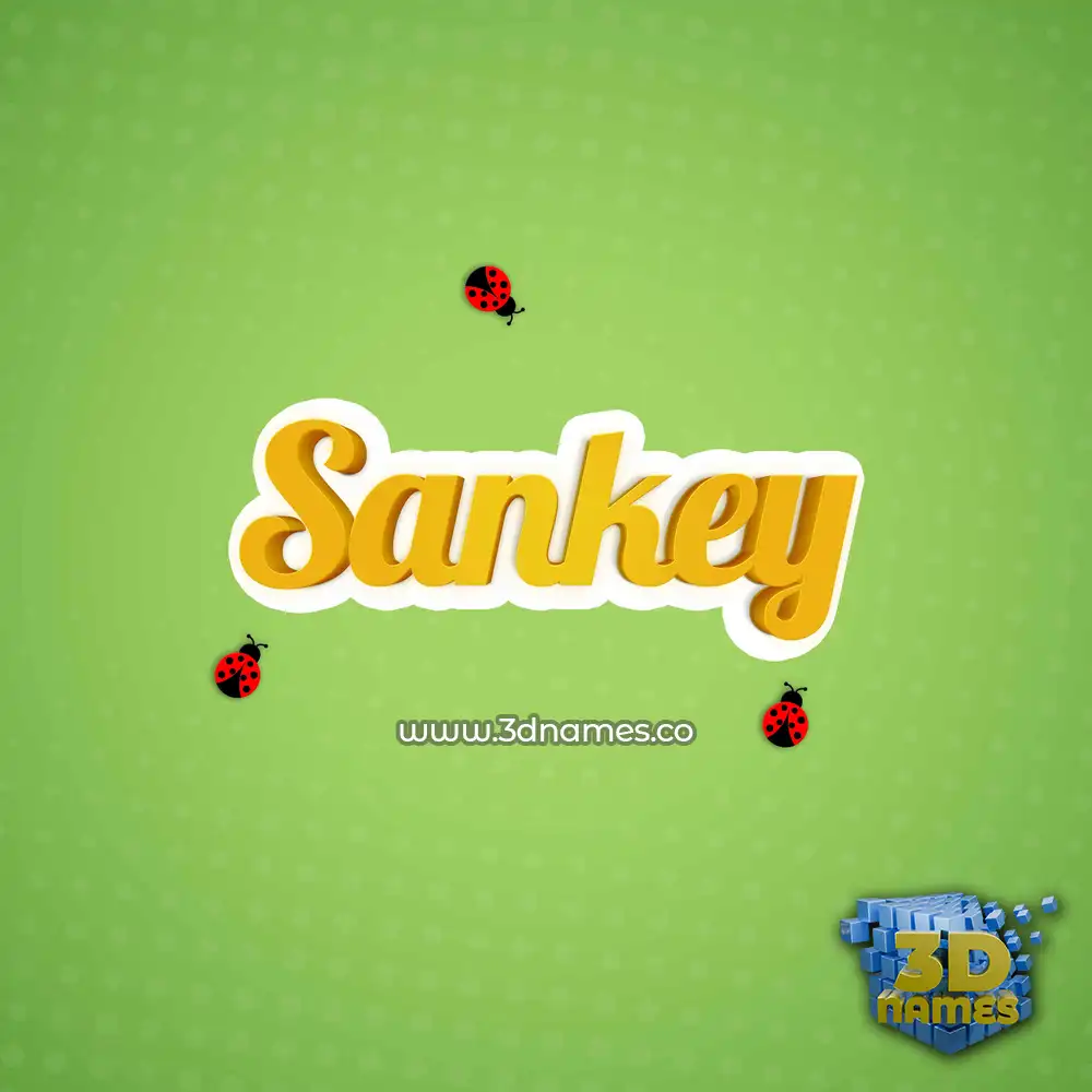sankey in Ladybugs style - 3D name wallpaper