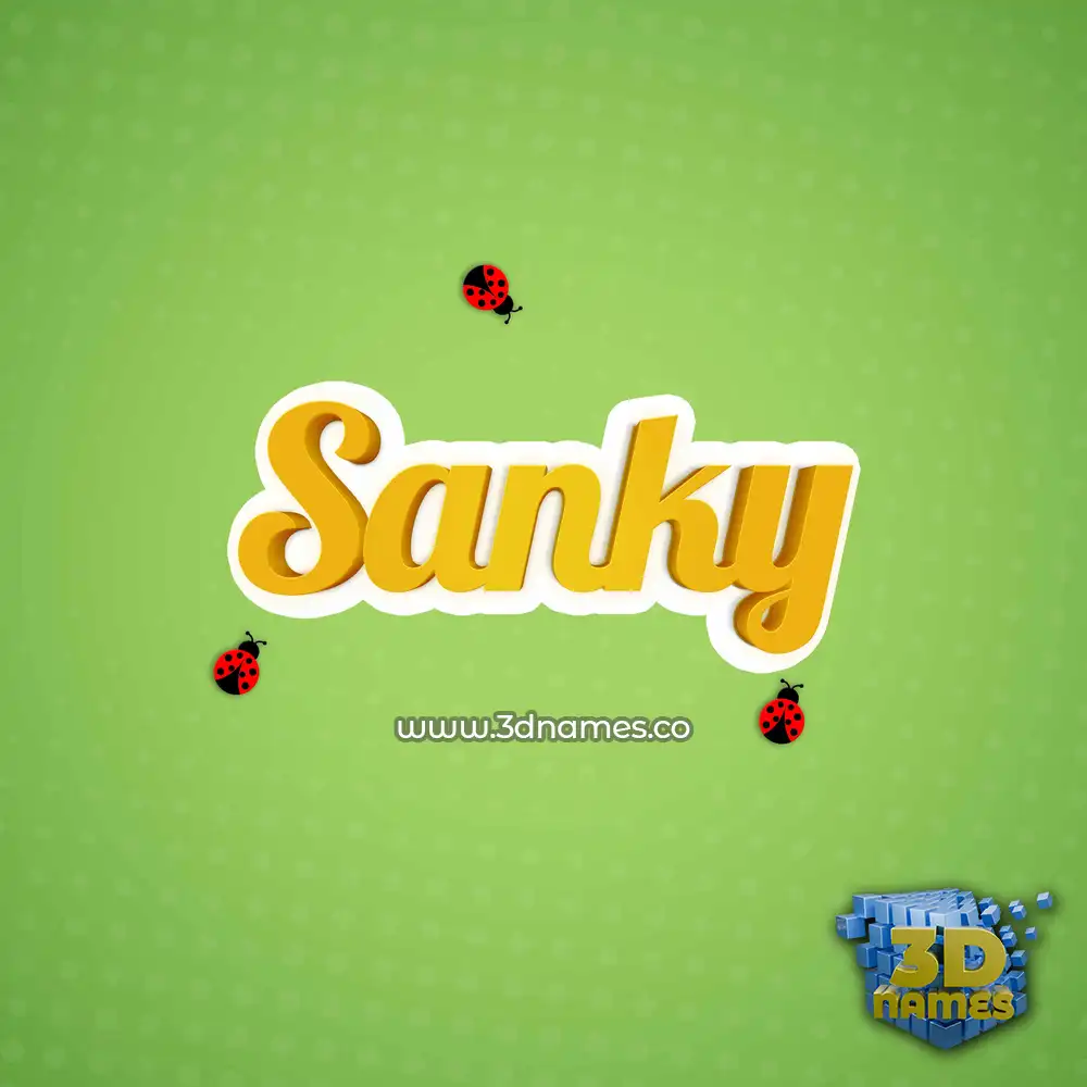sanky in Ladybugs style - 3D name wallpaper