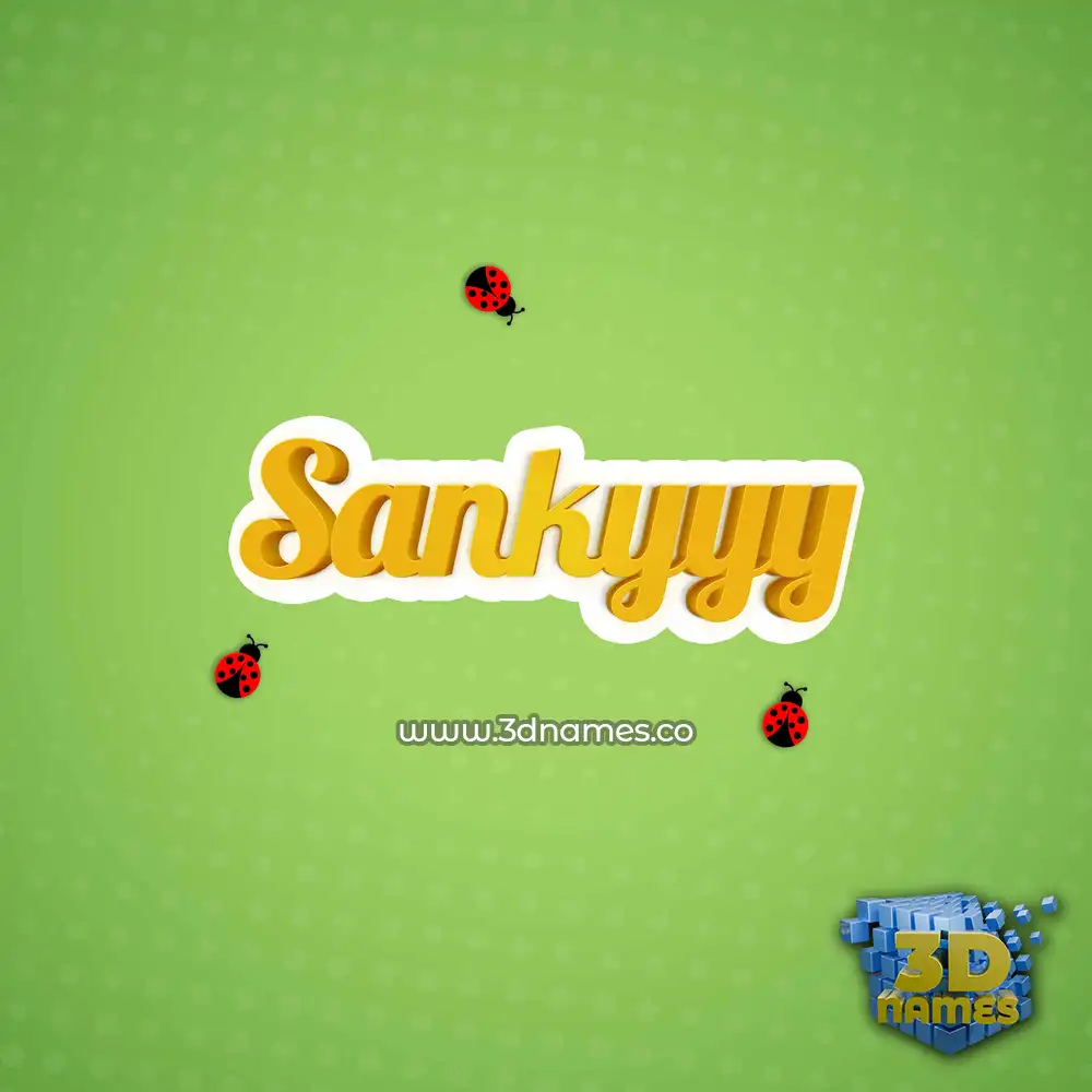 sankyyy in Ladybugs style - 3D name wallpaper