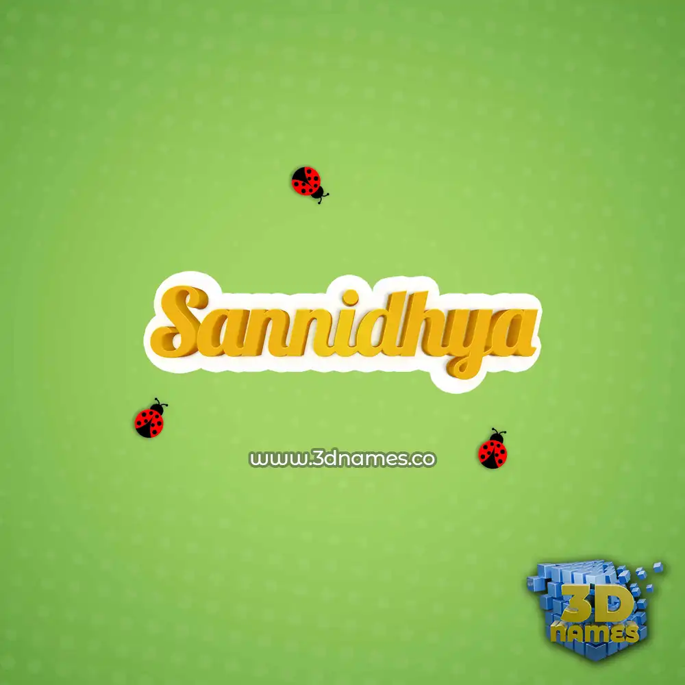 sannidhya in Ladybugs style - 3D name wallpaper