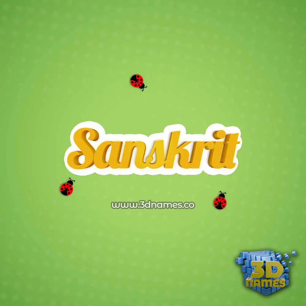 sanskrit in Ladybugs style - 3D name wallpaper