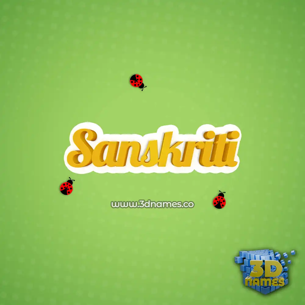 sanskriti in Ladybugs style - 3D name wallpaper
