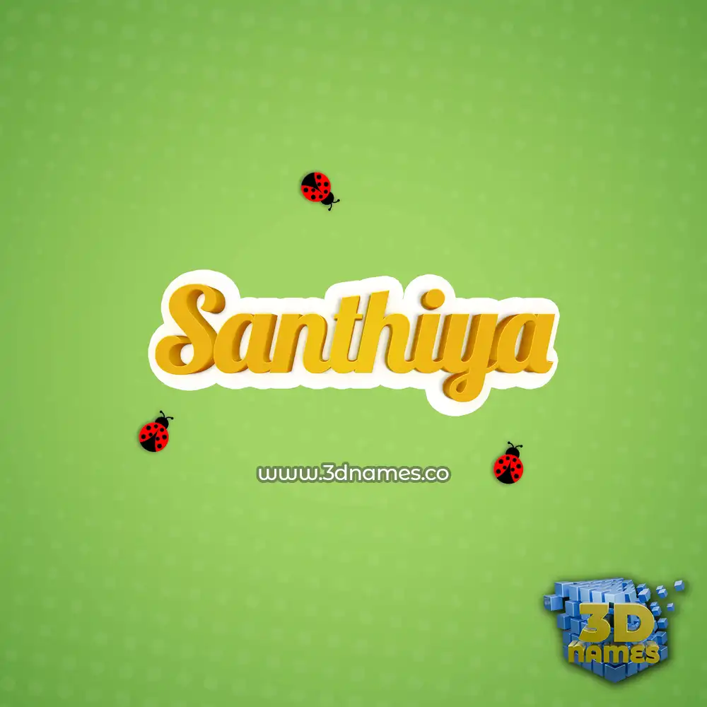 santhiya in Ladybugs style - 3D name wallpaper
