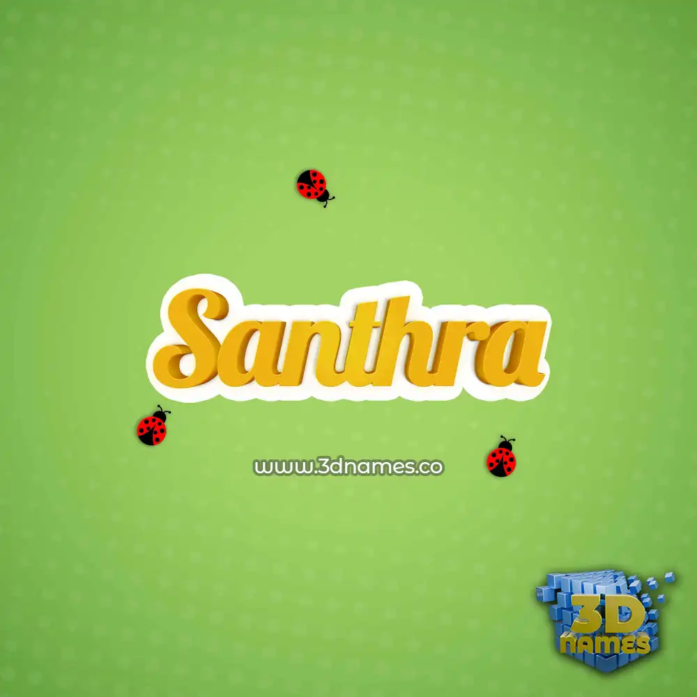 santhra in Ladybugs style - 3D name wallpaper