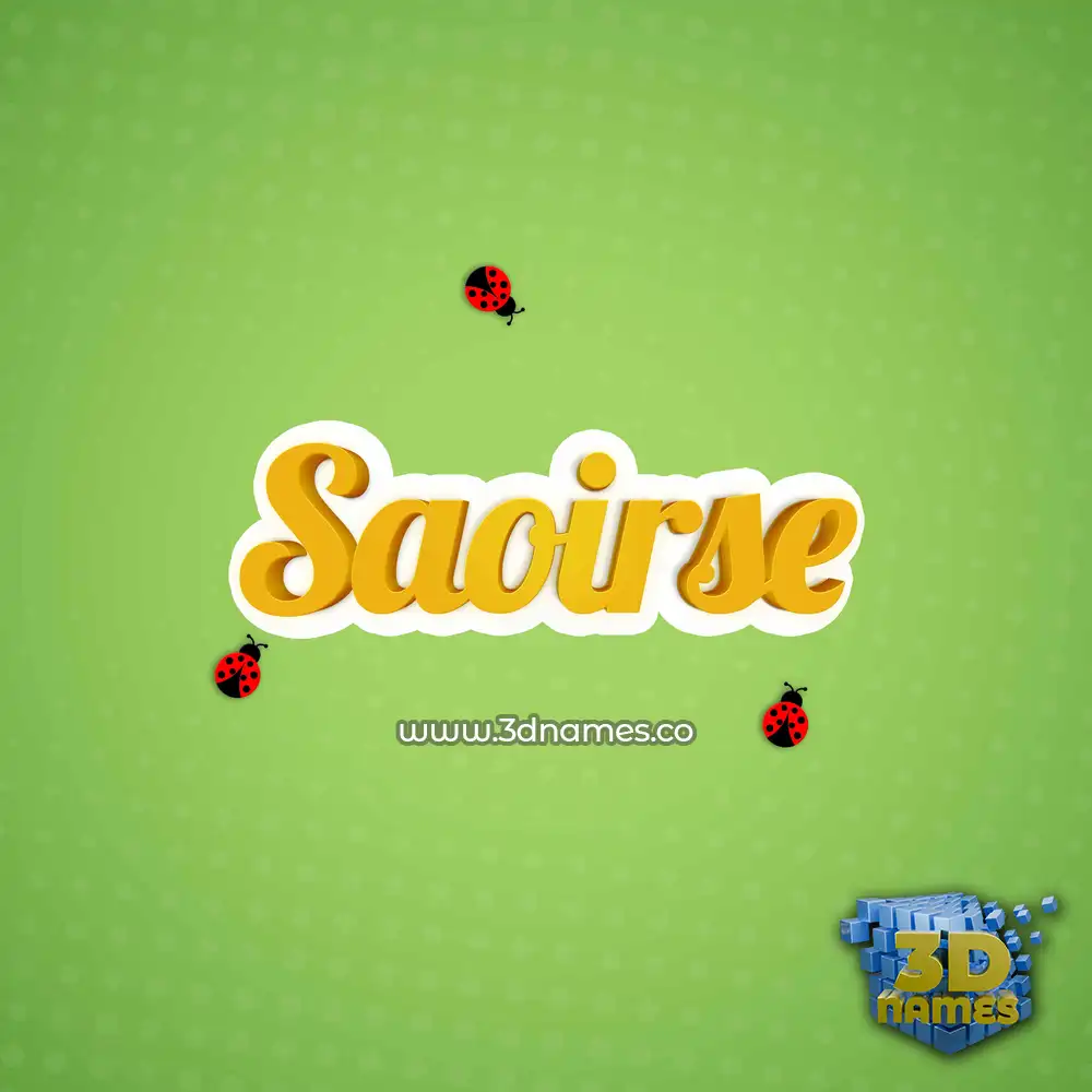 saoirse in Ladybugs style - 3D name wallpaper
