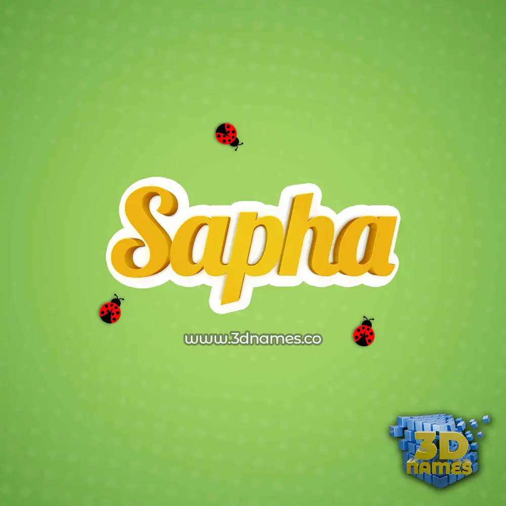 sapha in Ladybugs style - 3D name wallpaper
