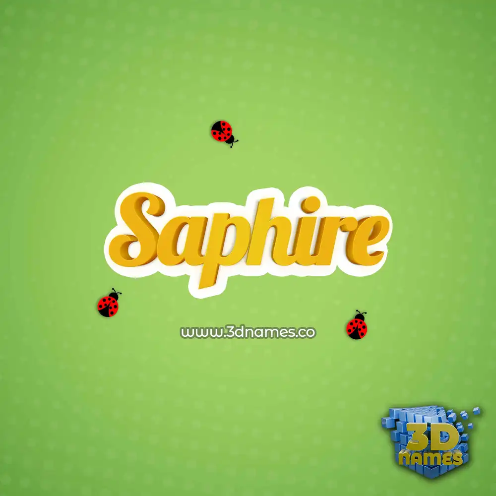 saphire in Ladybugs style - 3D name wallpaper