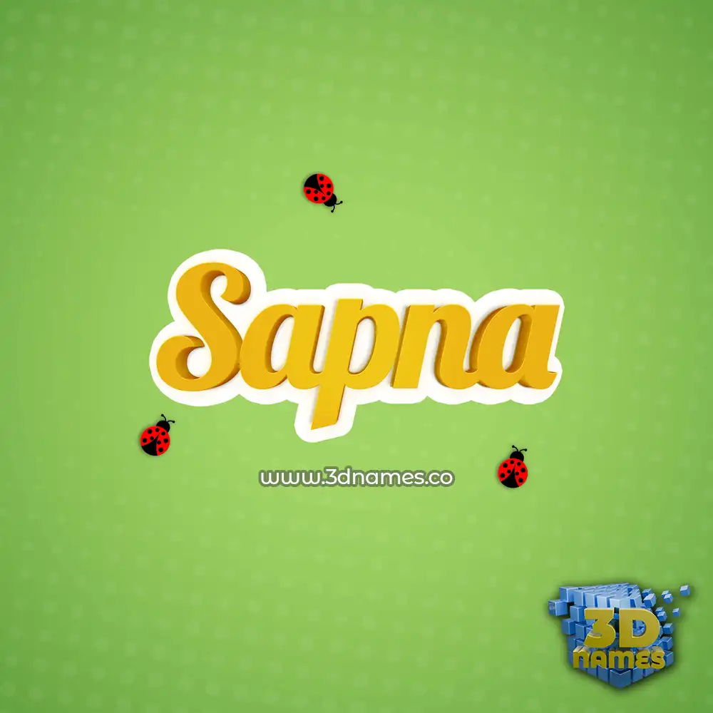 sapna in Ladybugs style - 3D name wallpaper