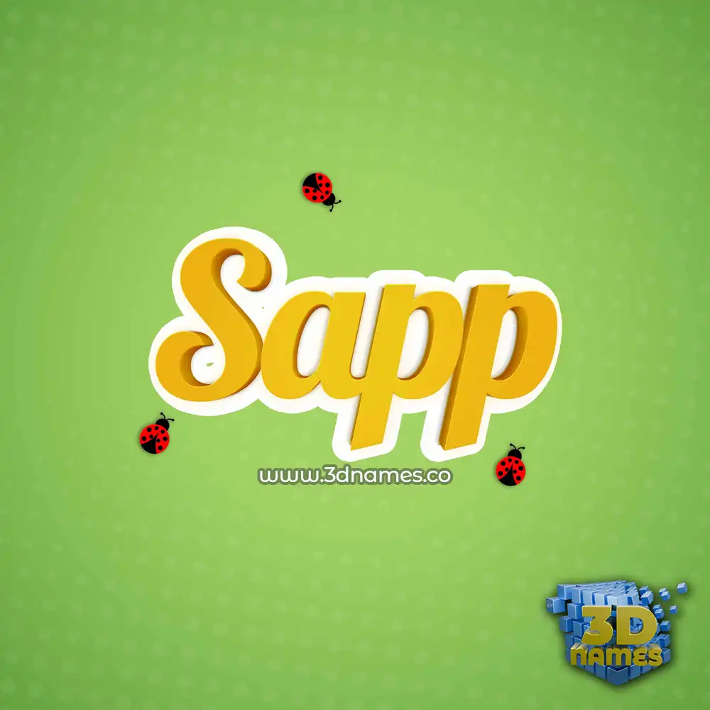 sapp in Ladybugs style - 3D name wallpaper