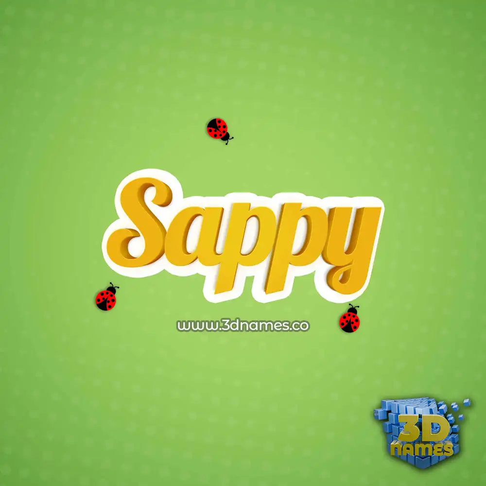 sappy in Ladybugs style - 3D name wallpaper