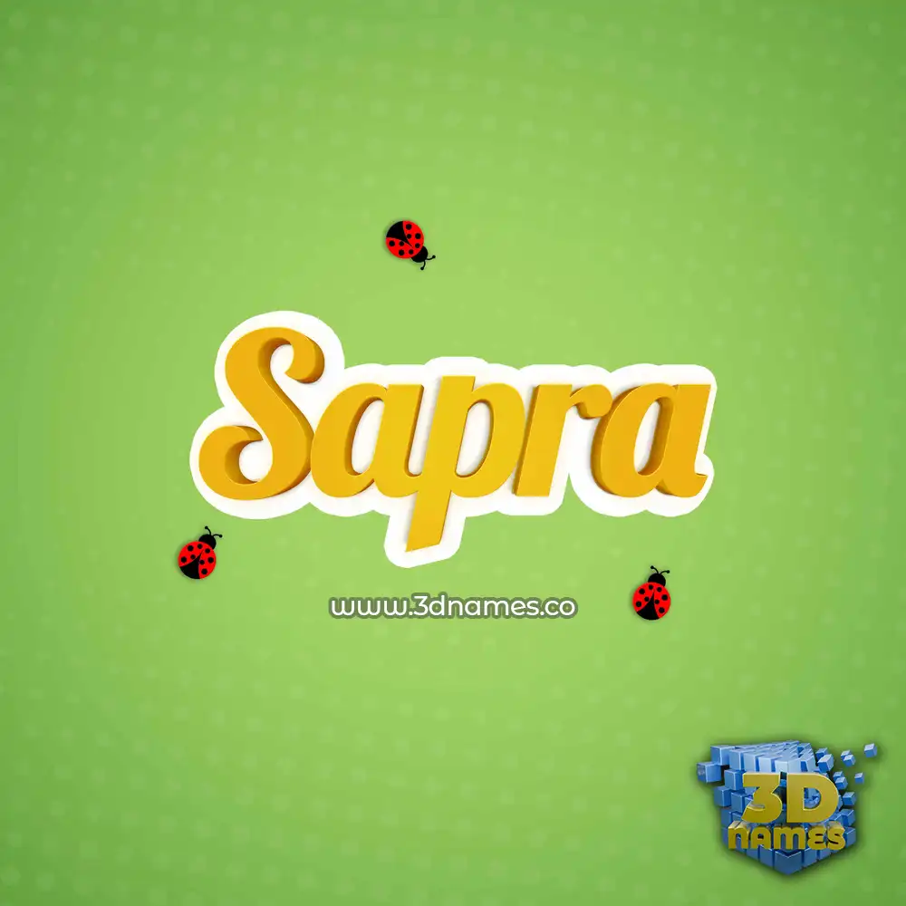 sapra in Ladybugs style - 3D name wallpaper