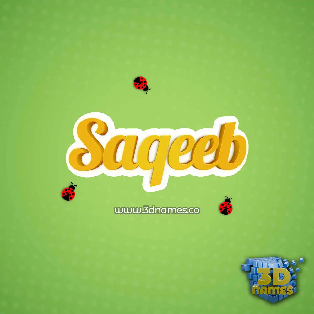 saqeeb in Ladybugs style - 3D name wallpaper