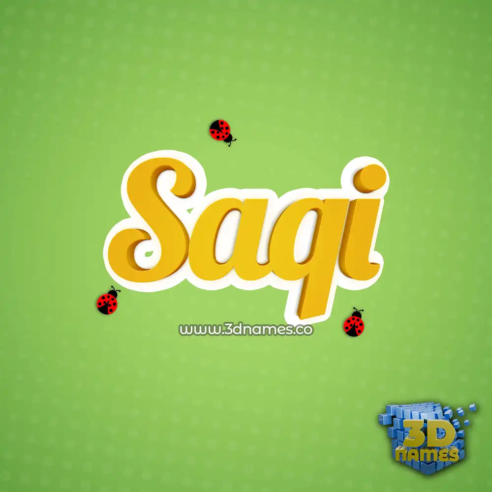 saqi in Ladybugs style - 3D name wallpaper