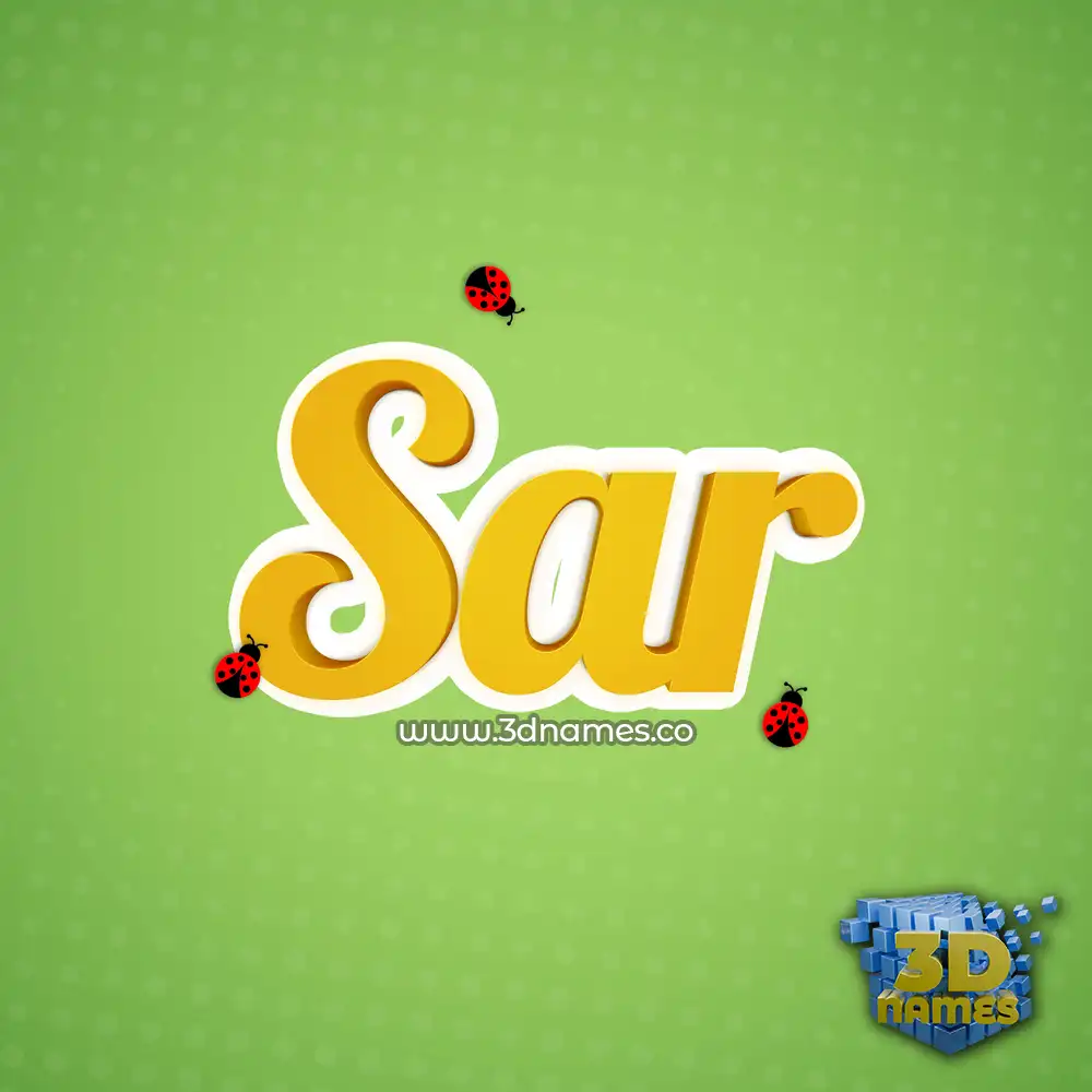 sar in Ladybugs style - 3D name wallpaper