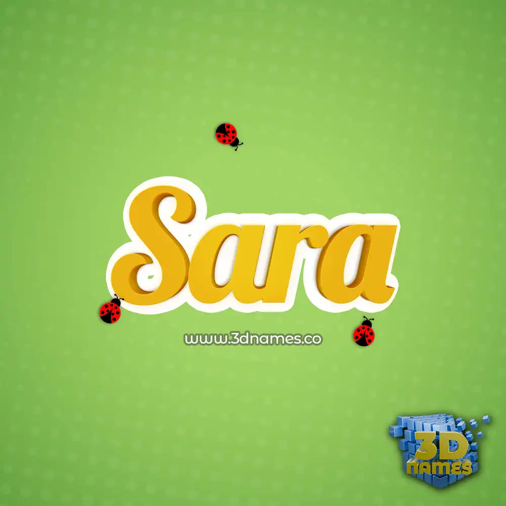 sara in Ladybugs style - 3D name wallpaper