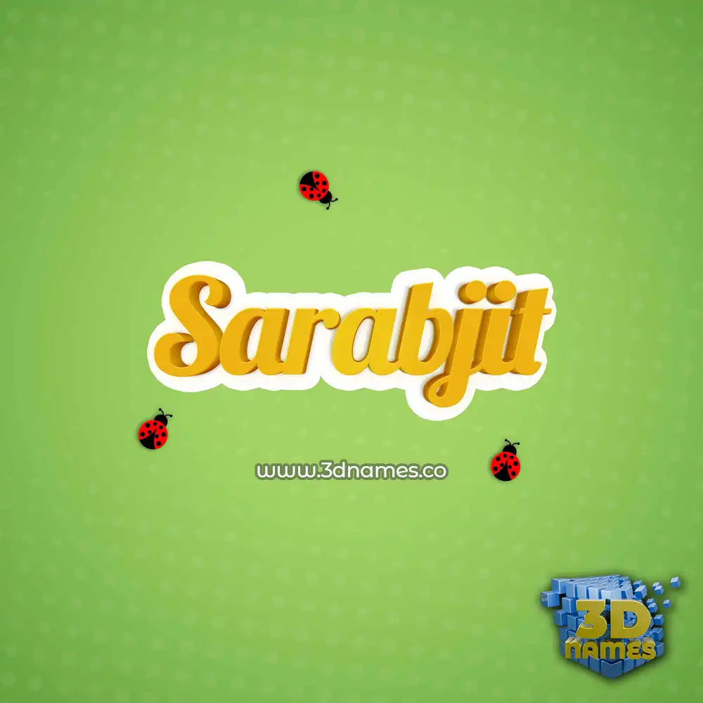 sarabjit in Ladybugs style - 3D name wallpaper