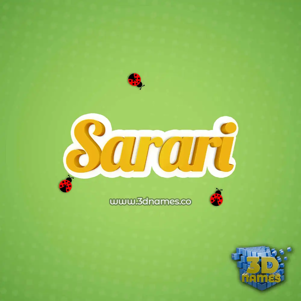sarari in Ladybugs style - 3D name wallpaper