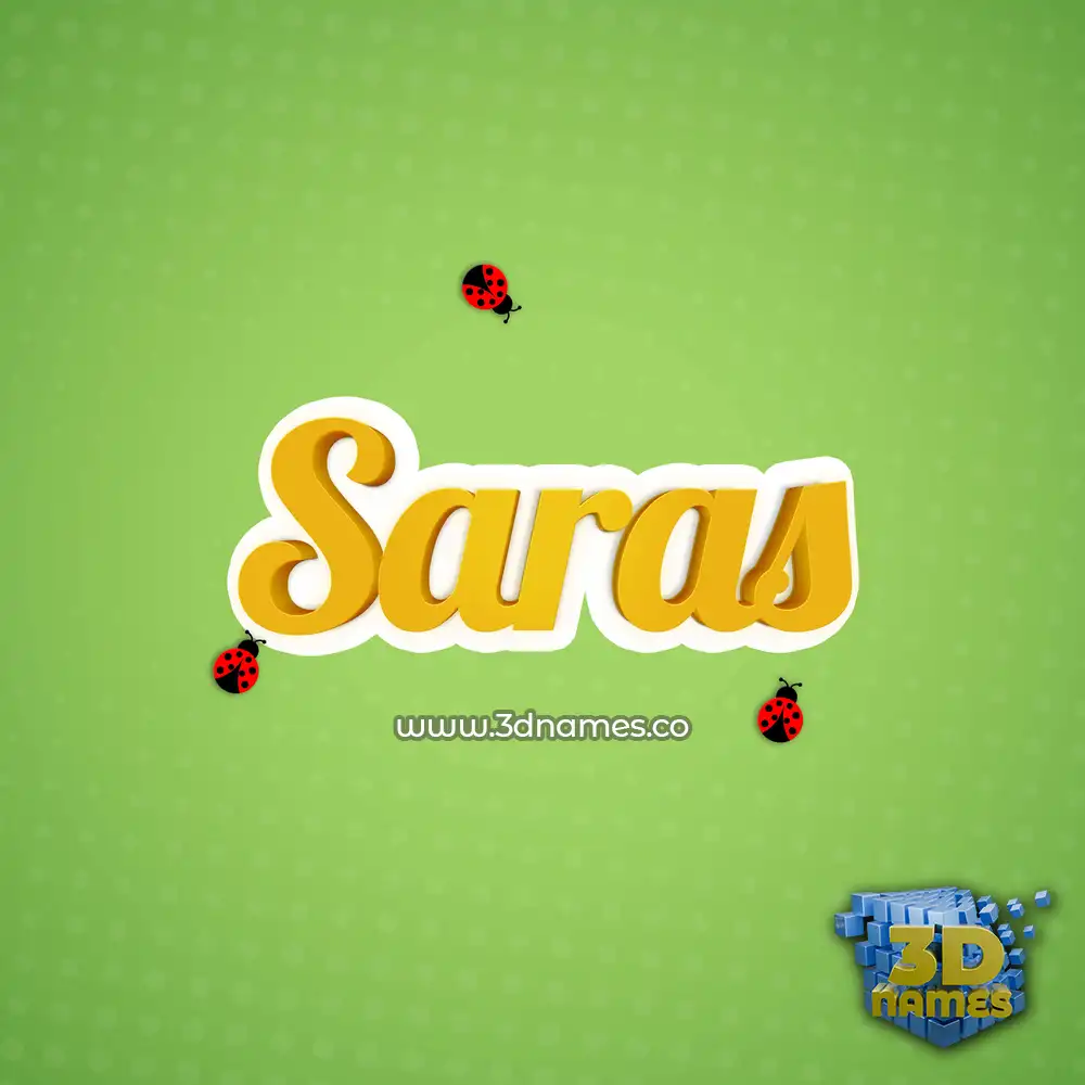 saras in Ladybugs style - 3D name wallpaper