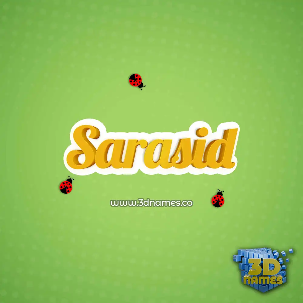 sarasid in Ladybugs style - 3D name wallpaper